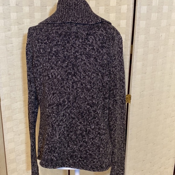 CALVIN KLEIN JEANS CARDIGAN SWEATER BLACK WHITE Flecks ONE Button Size … - Picture 8 of 14